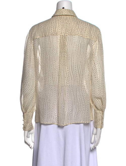 Escada Silk Printed Button-Up Top