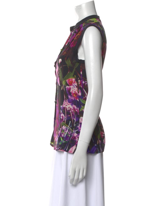 Escada Silk Floral Print Blouse