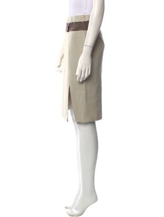 Escada Grosgrain Trim Knee-Length Skirt