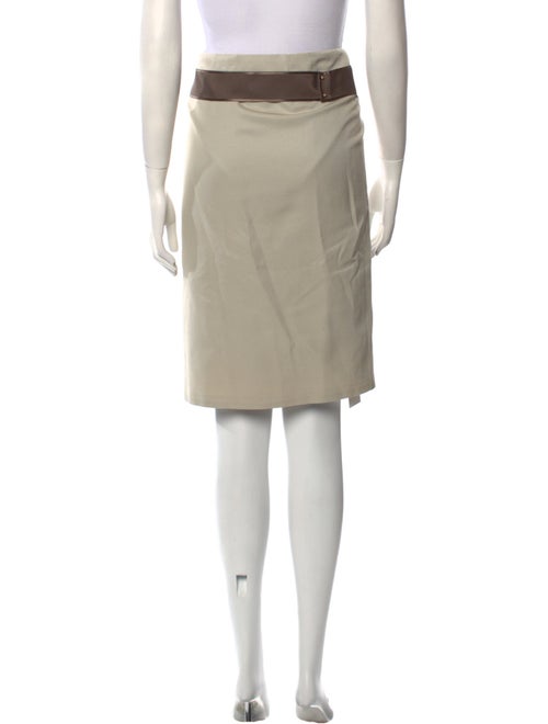 Escada Grosgrain Trim Knee-Length Skirt