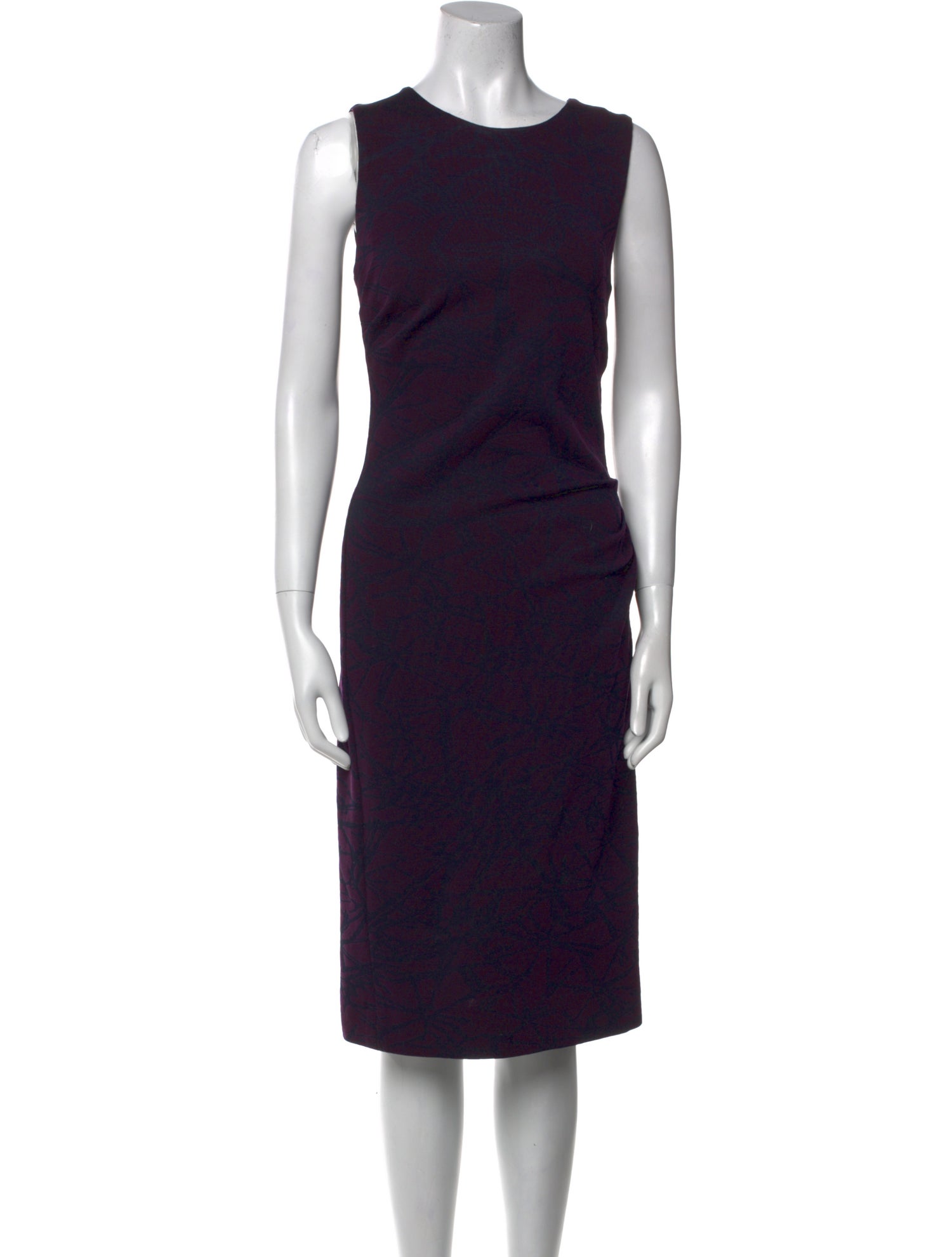 Escada Crew Neck Midi Length Dress