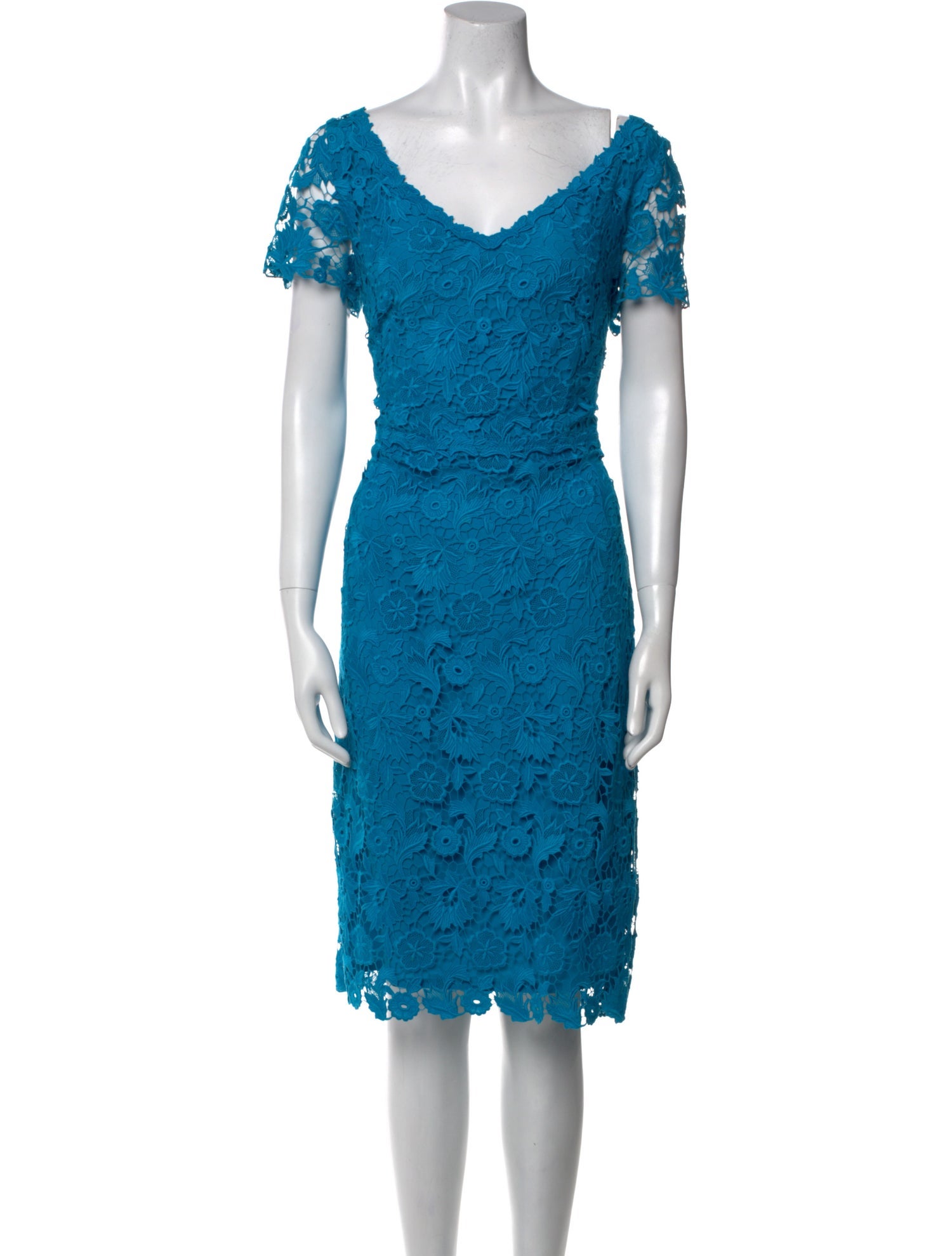 Escada Lace Pattern Knee-Length Dress