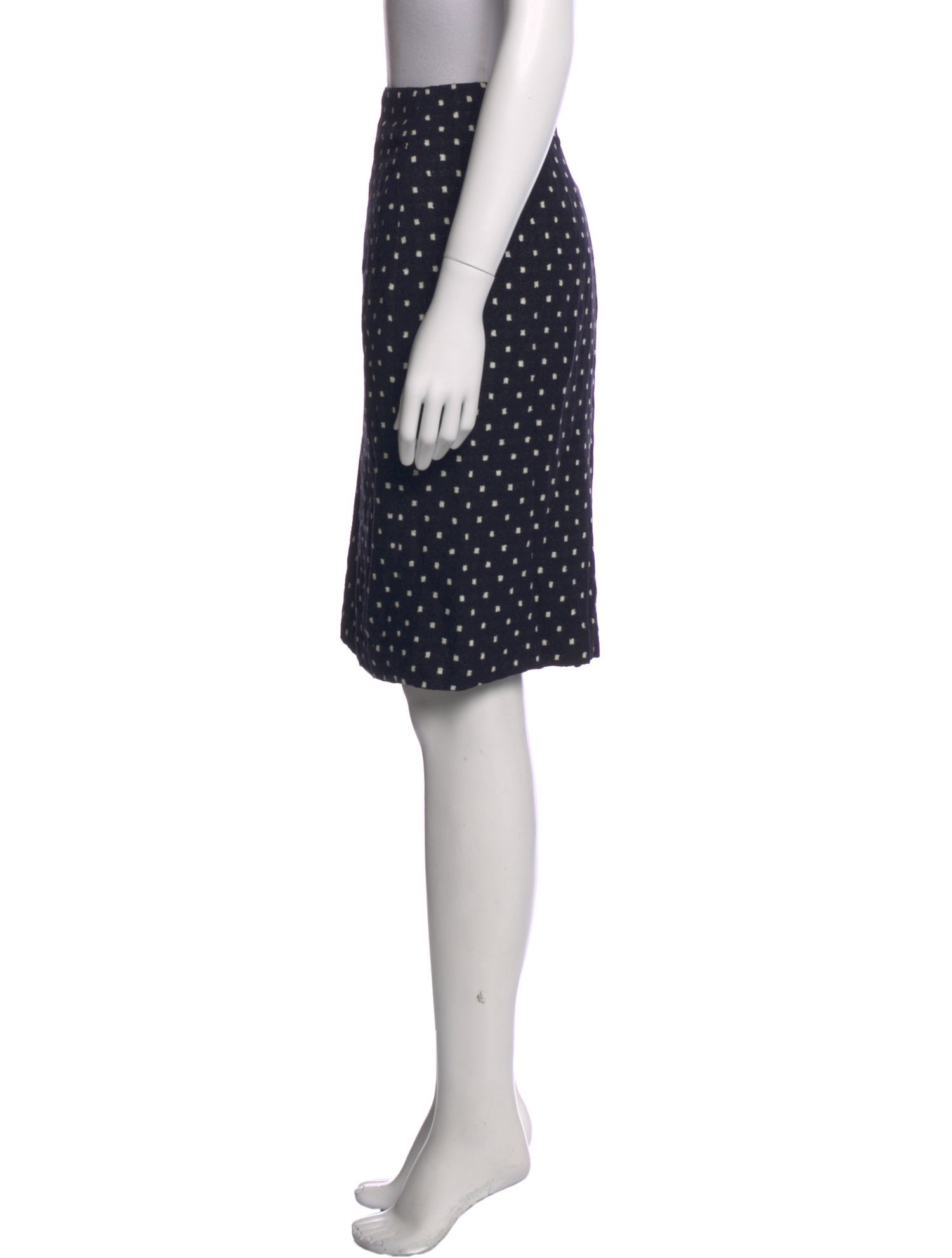 Escada Polka Dot Print Knee-Length Skirt