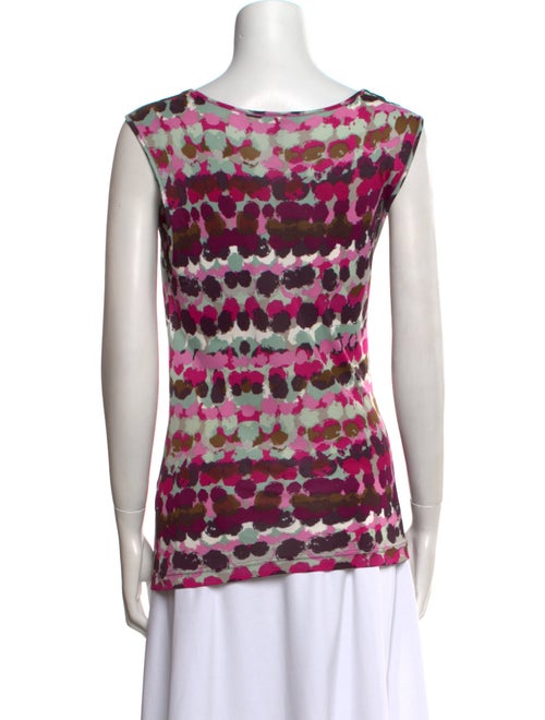 Escada Printed Square Neckline Top