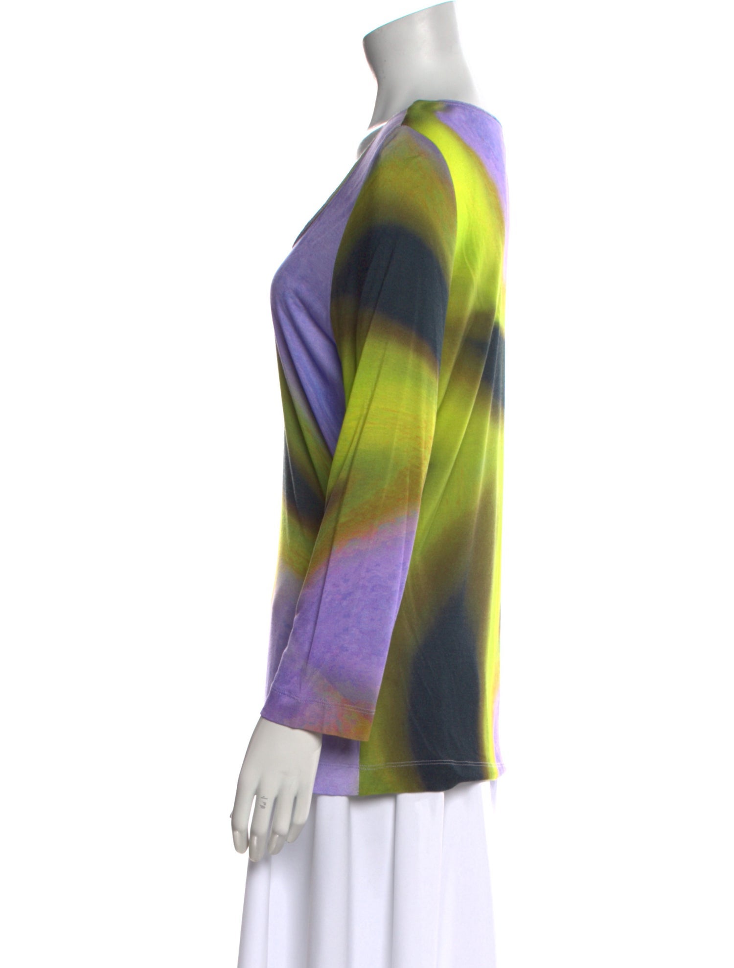 Escada Tie-Dye Print Scoop Neck Tunic