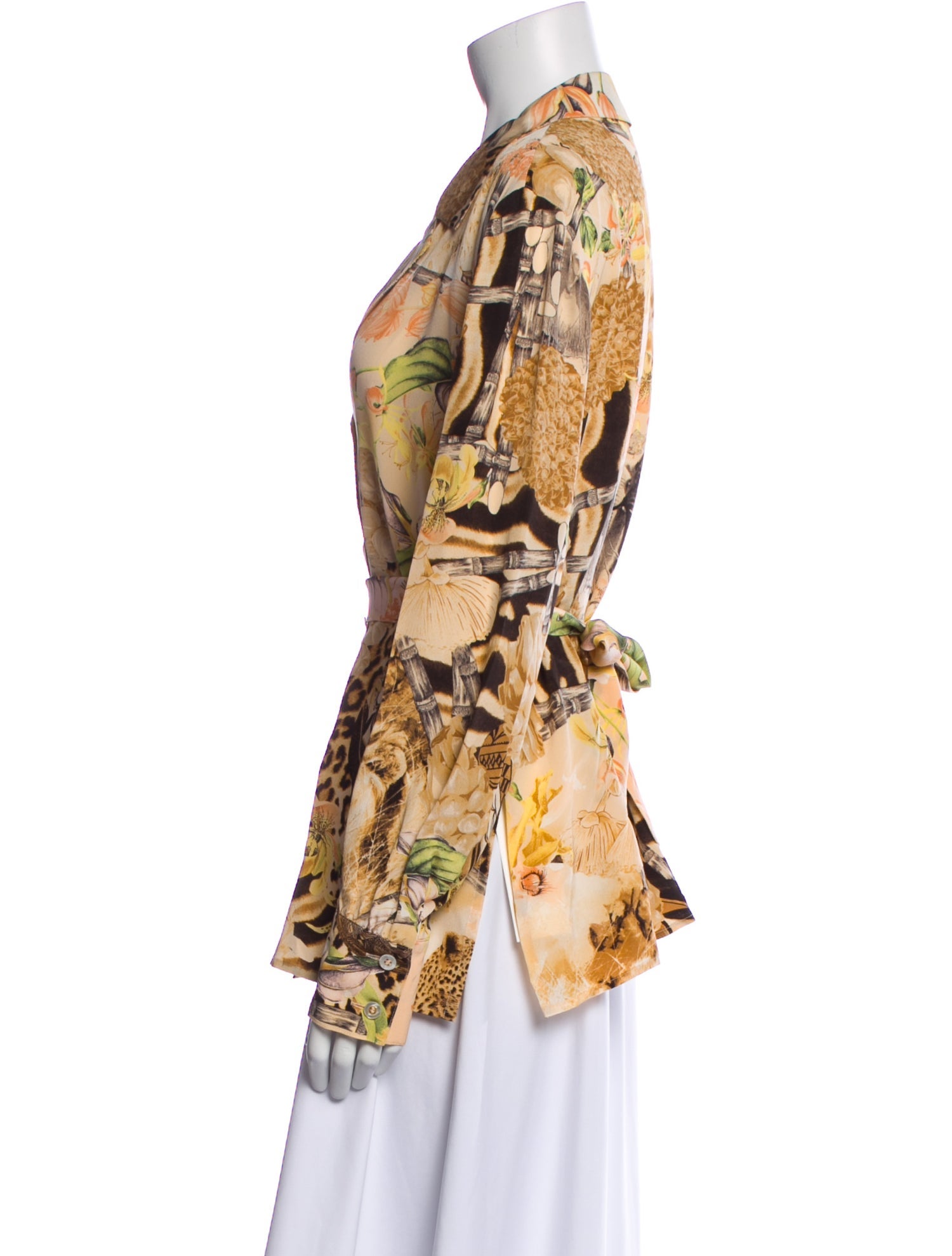 Escada Silk Floral Print Blouse