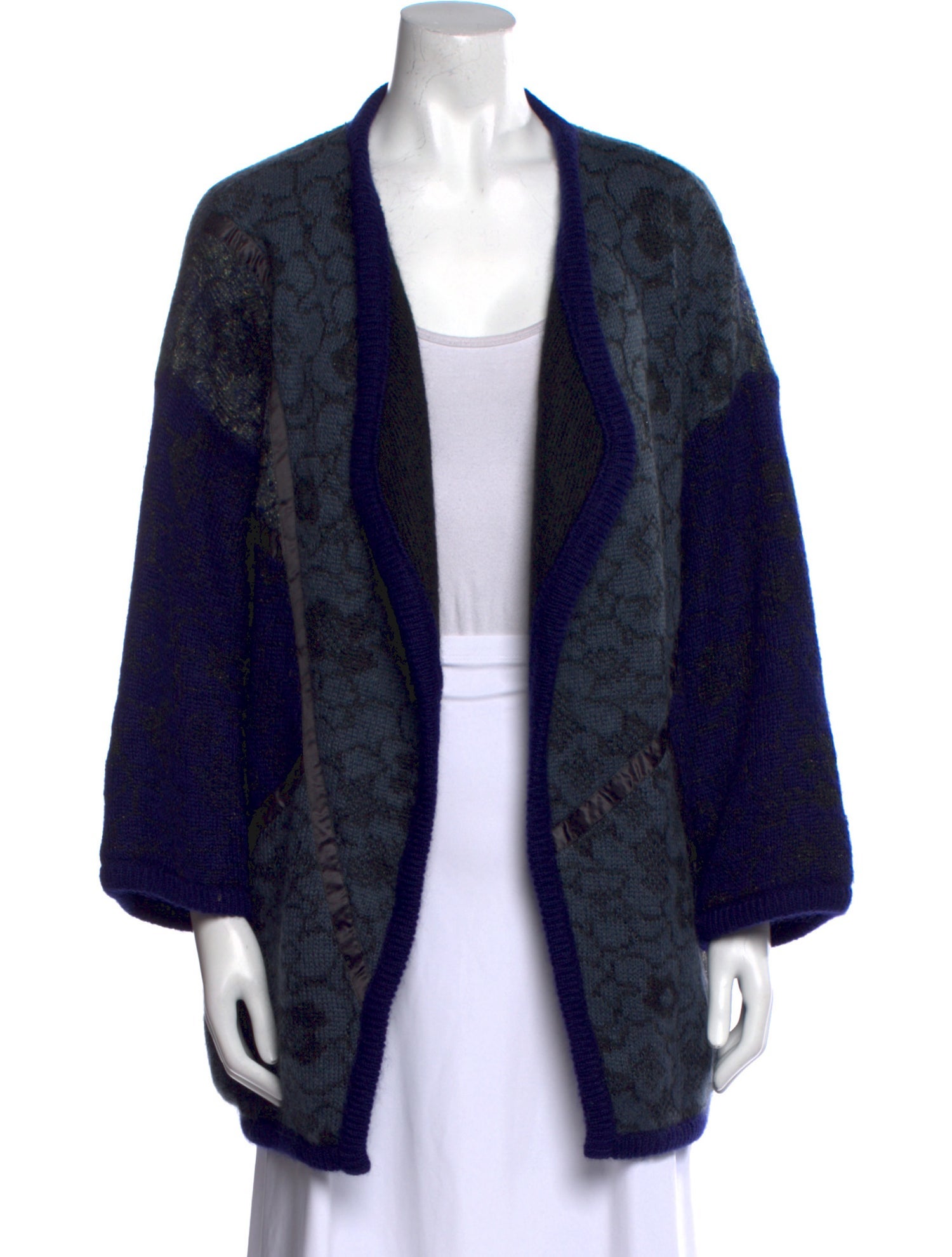 Escada Printed Open Front Sweater