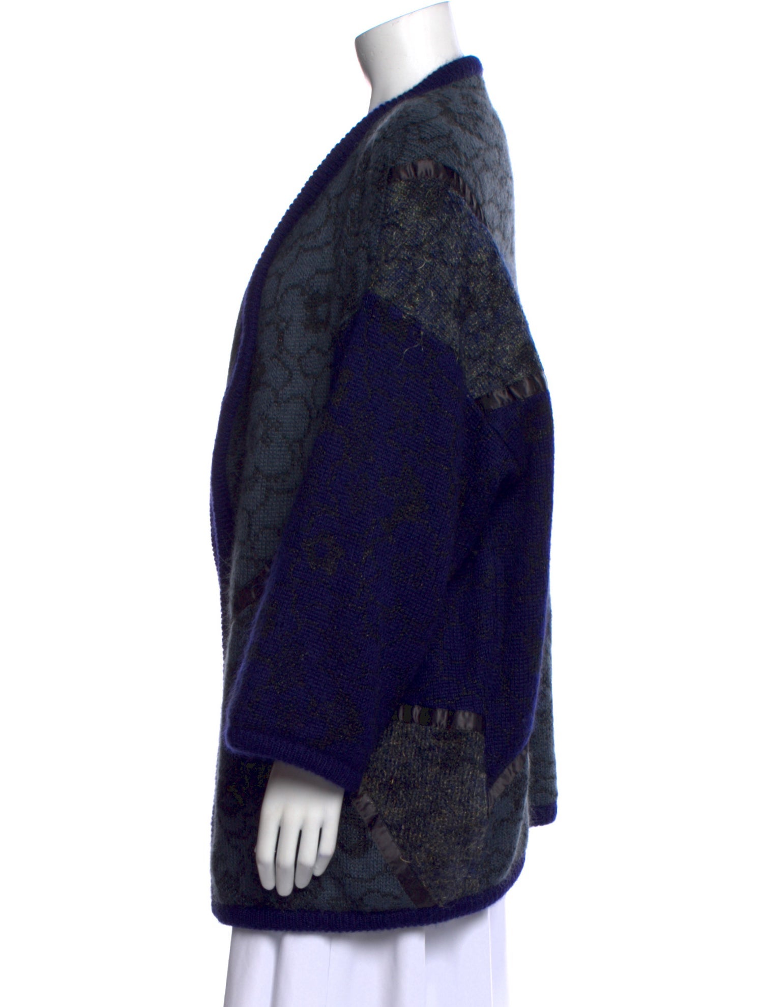 Escada Printed Open Front Sweater