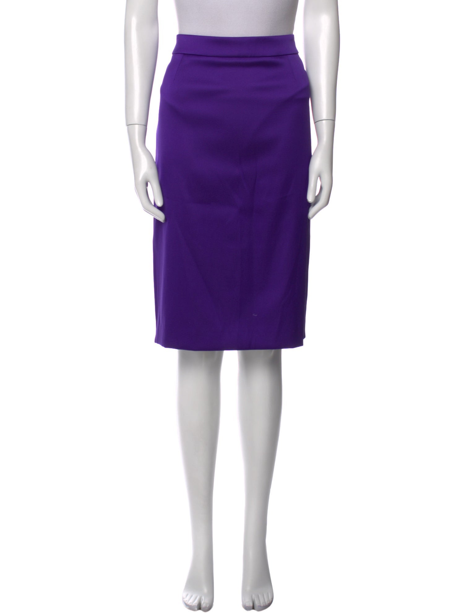 Escada Pleated Accents Knee-Length Skirt