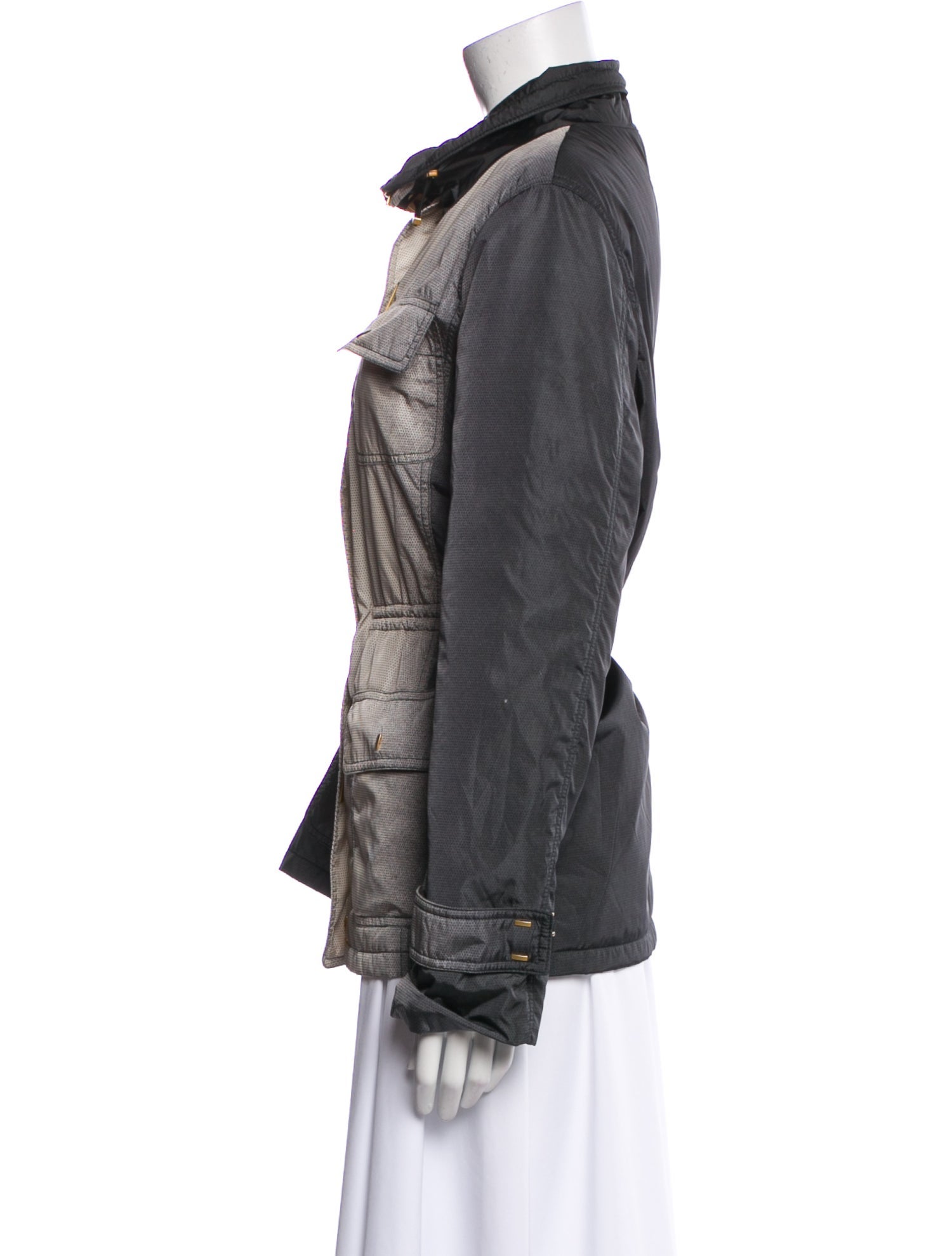 Escada Colorblock Pattern Utility Jacket