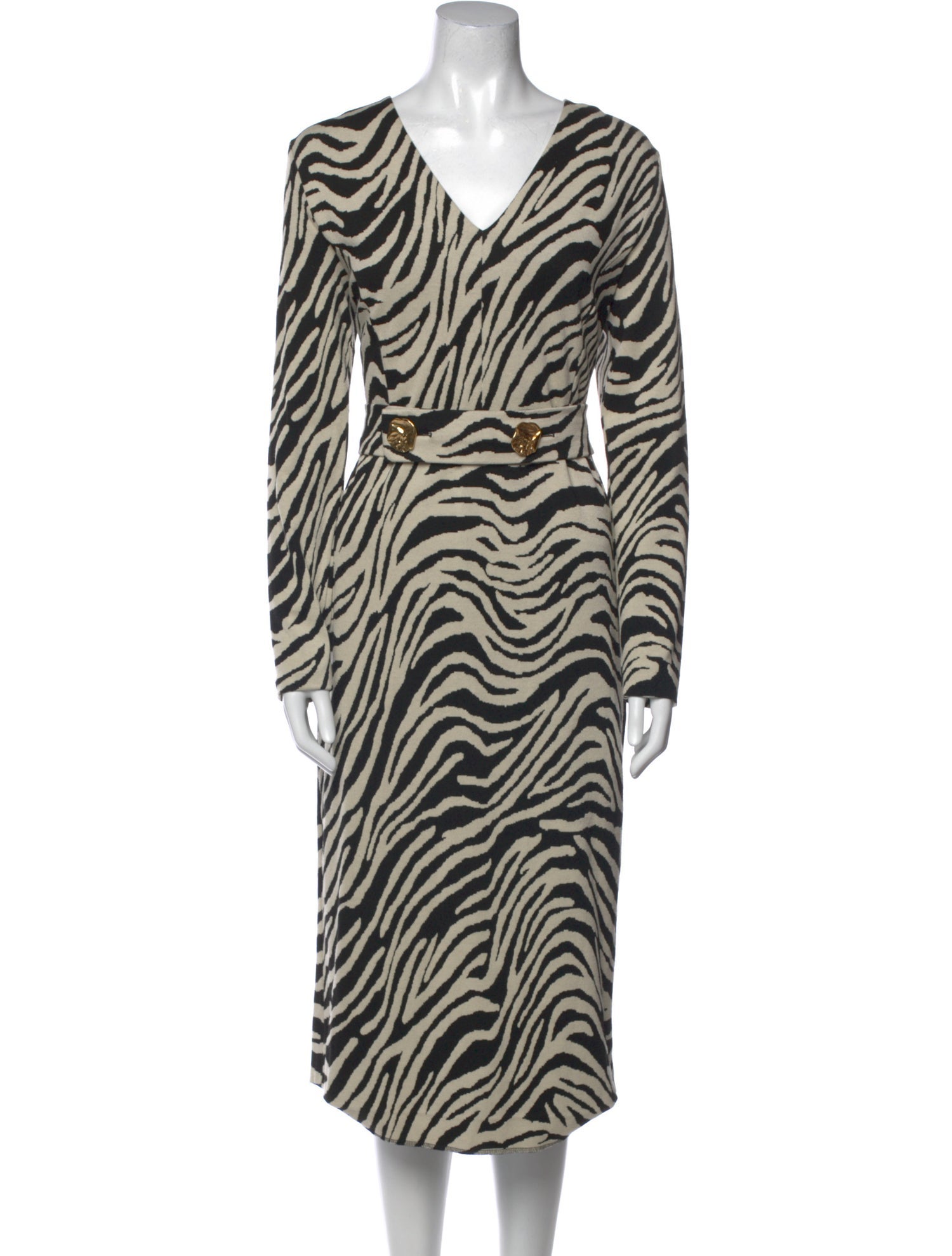 Escada Animal Print Midi Length Dress