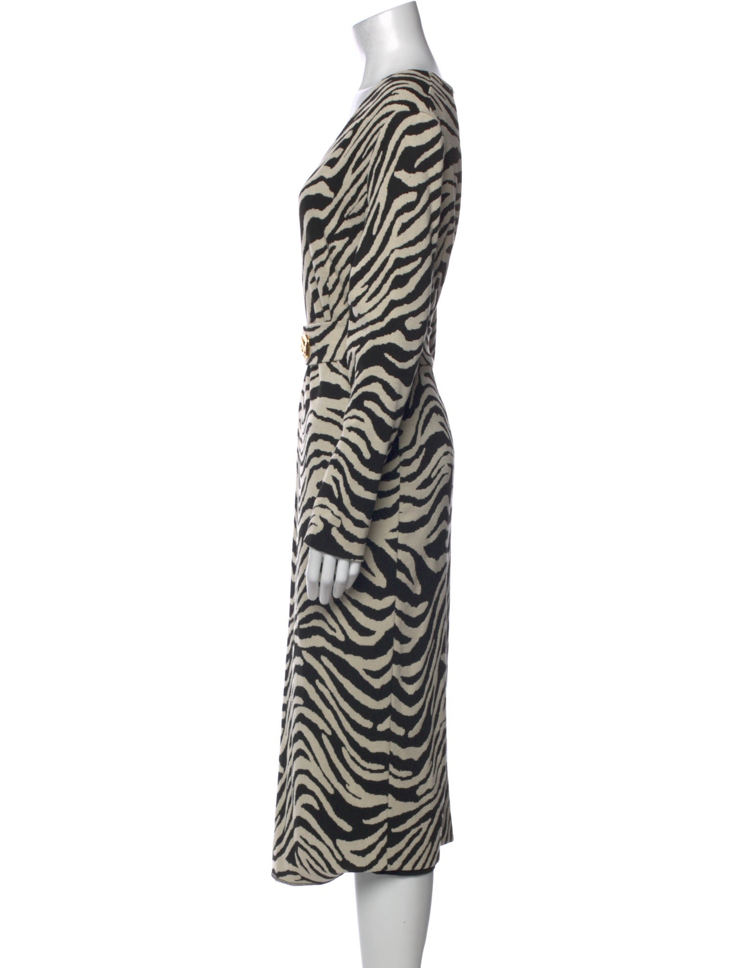 Escada Animal Print Midi Length Dress