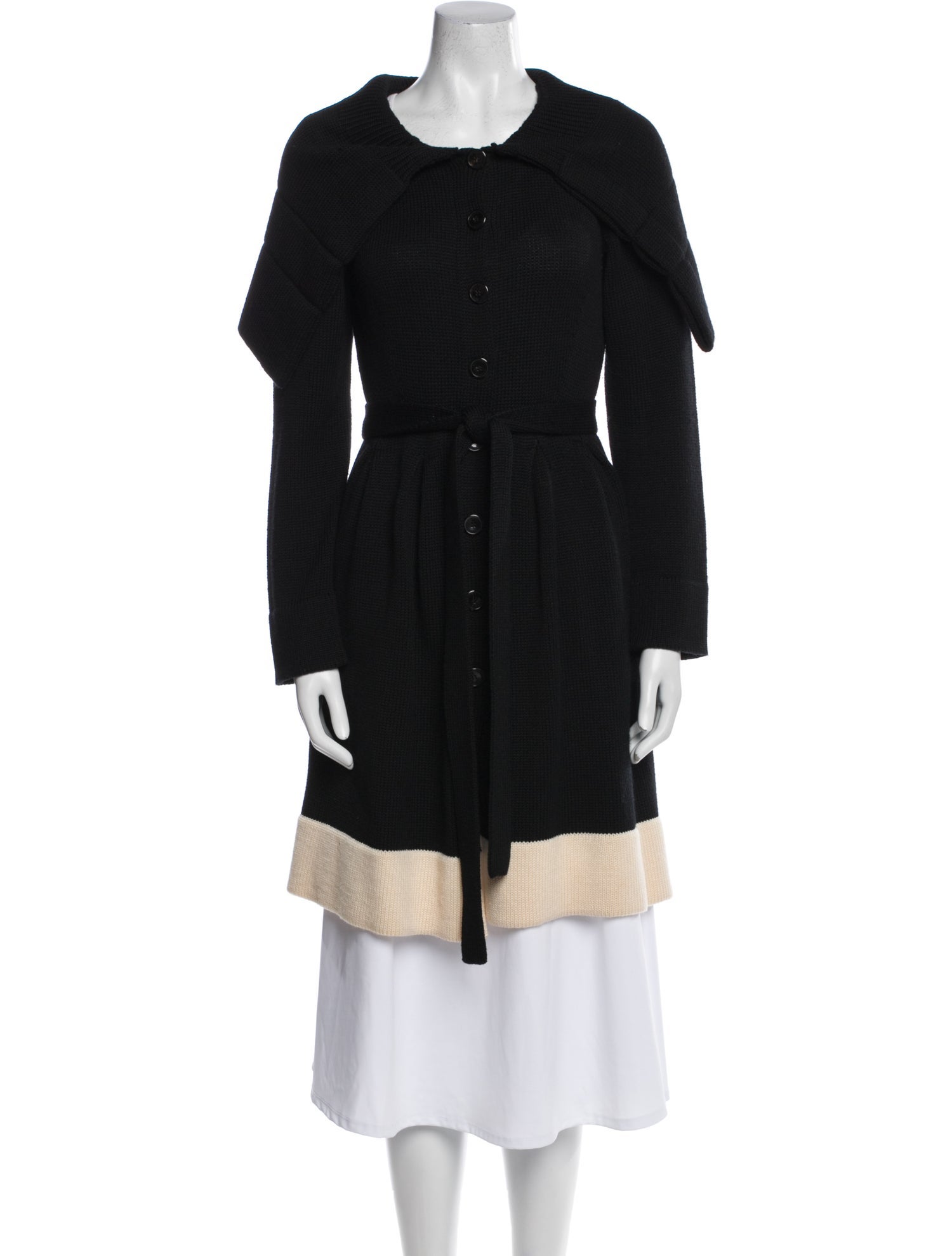 Escada Virgin Wool Colorblock Pattern Coat