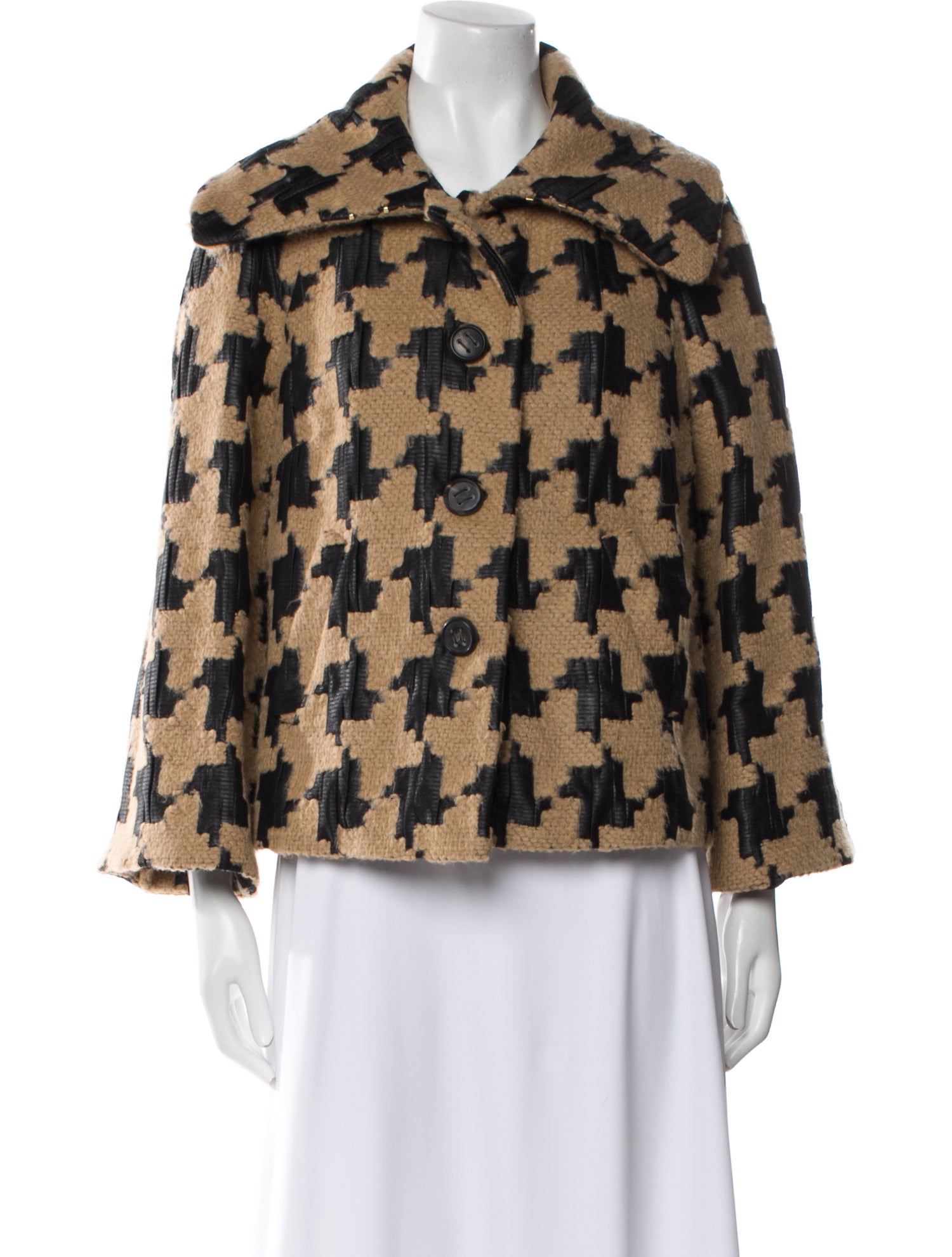 Escada Vintage Wool Faux Fur Jacket