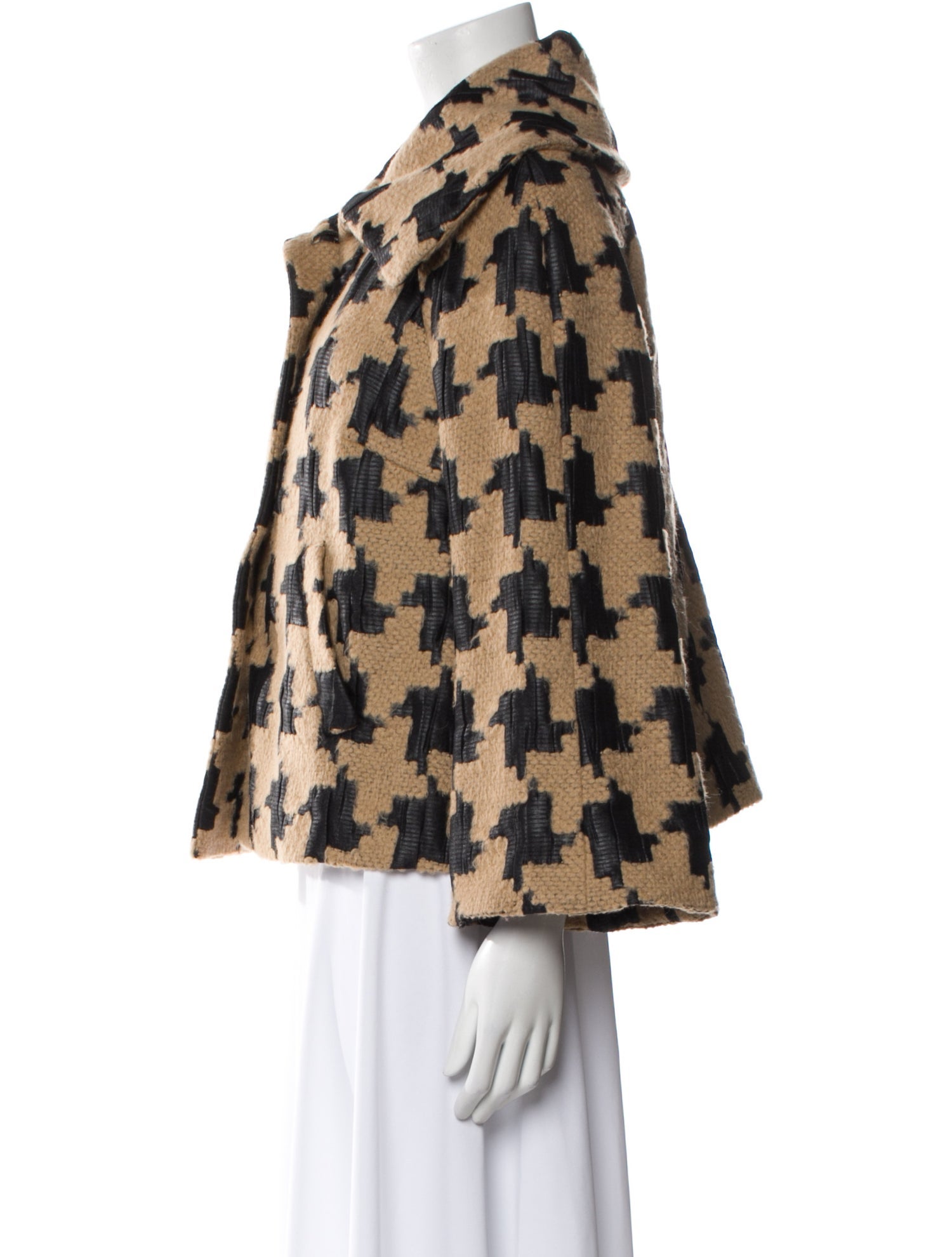 Escada Vintage Wool Faux Fur Jacket