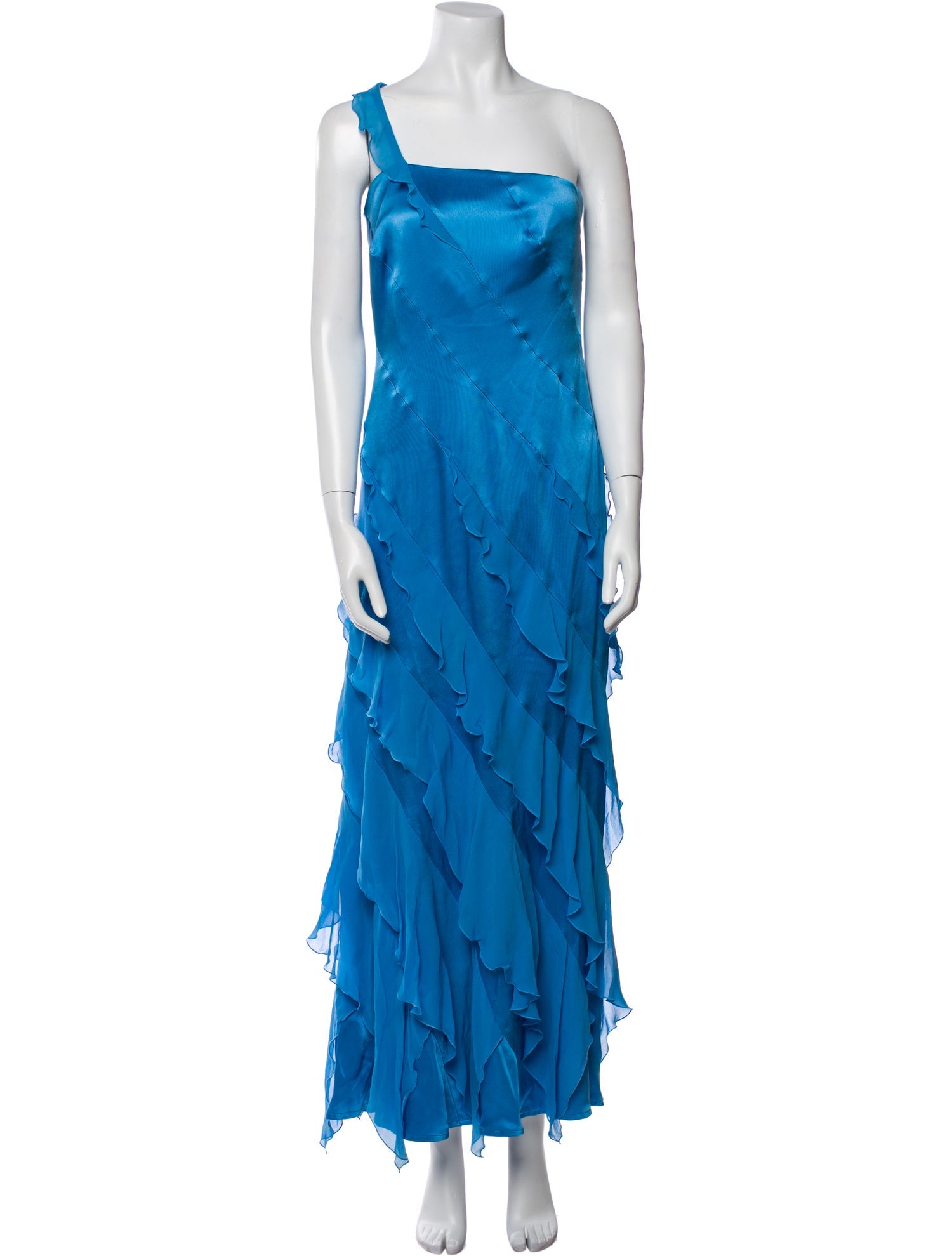 Escada One-Shoulder Long Dress