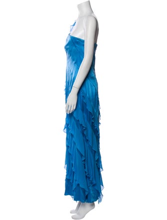Escada One-Shoulder Long Dress