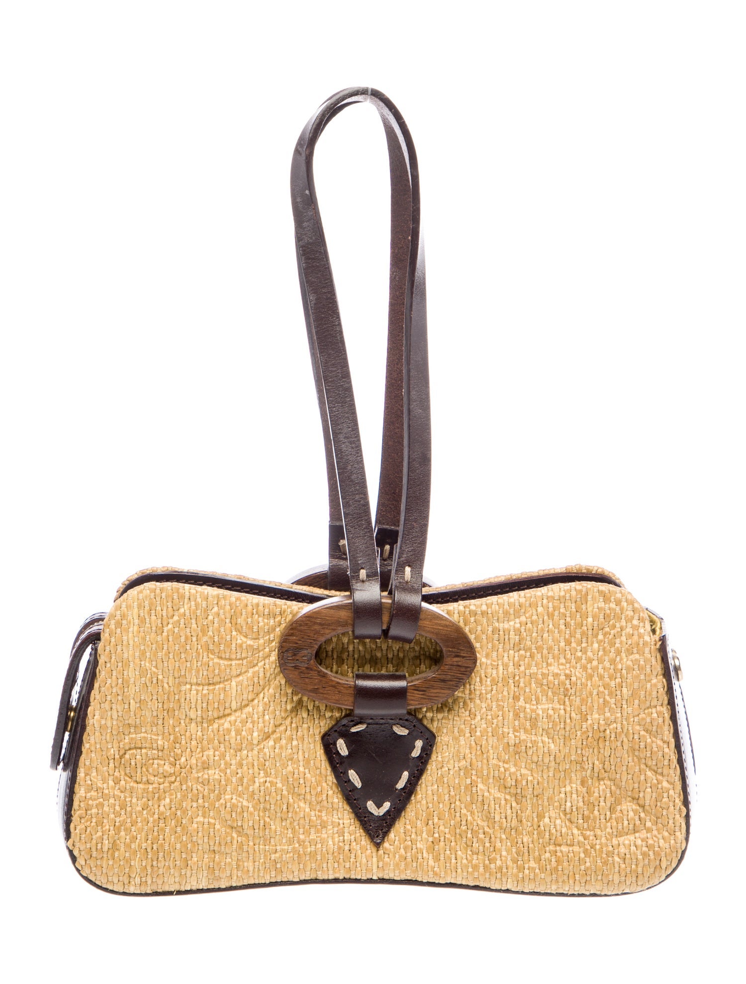 Escada Straw Top Handle Bag