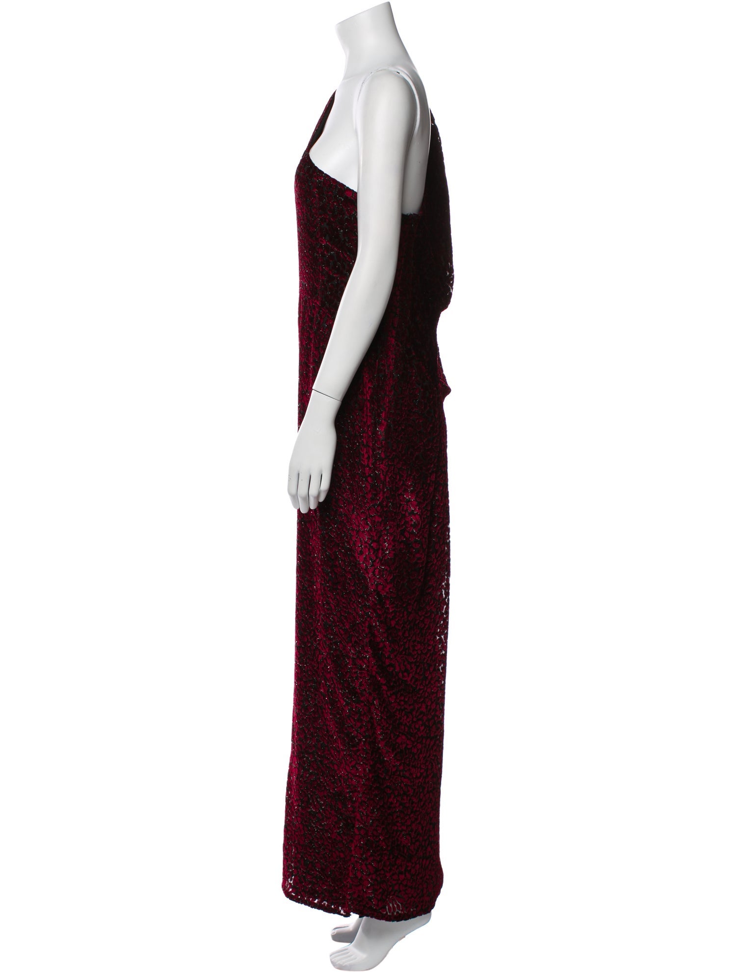 Escada Printed Long Dress in Red, Women's Us12, DE42 | XL