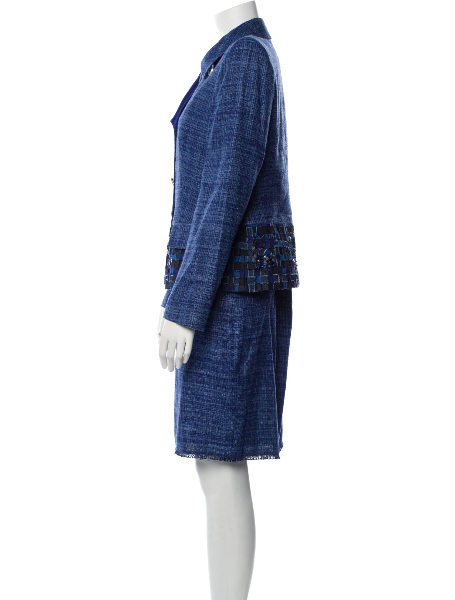 Escada Silk Printed Skirt Suit