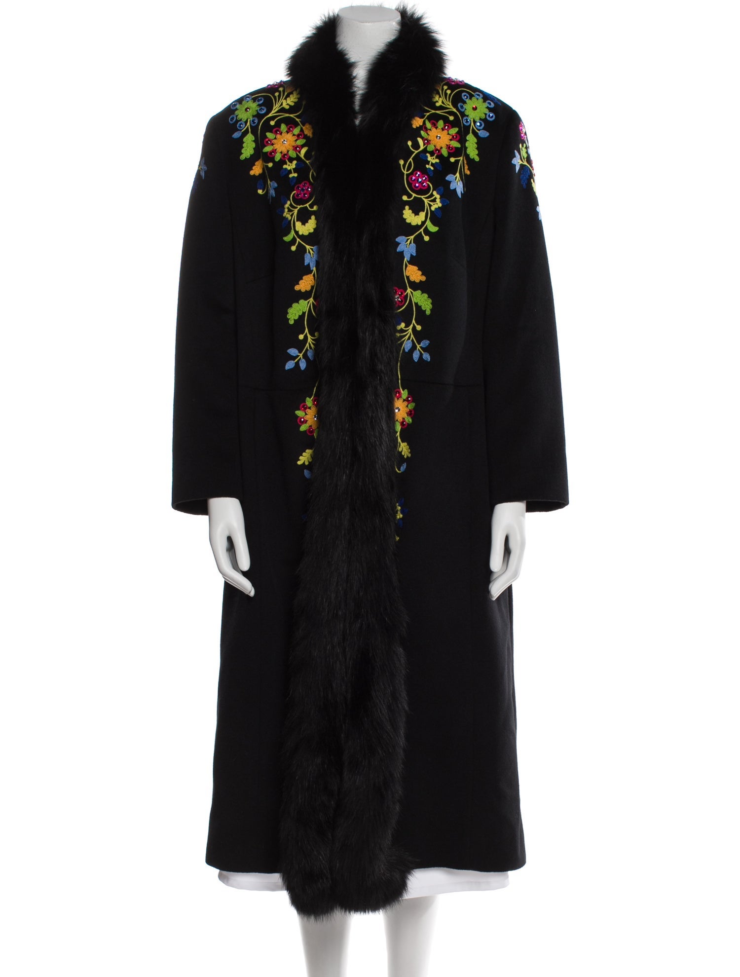 Escada Angora Printed Fur Coat