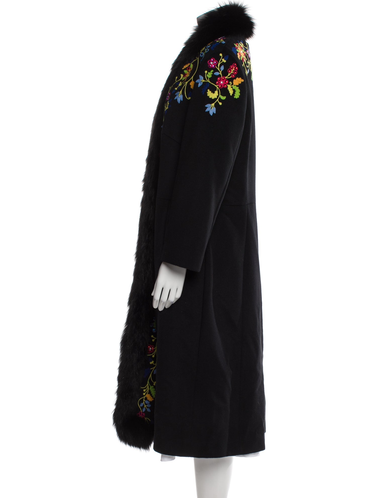 Escada Angora Printed Fur Coat