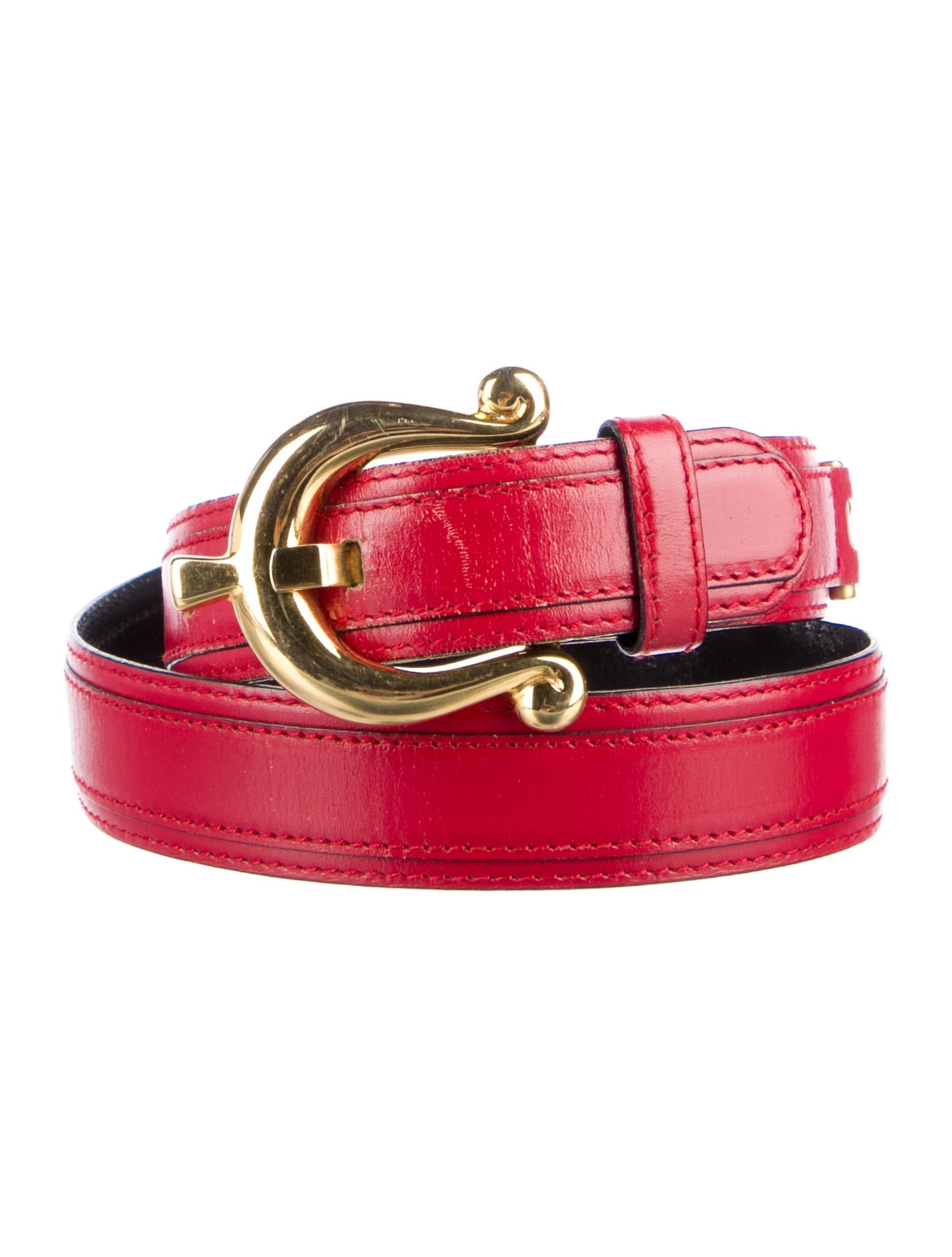 Escada Leather Chain-Link Accents Belt