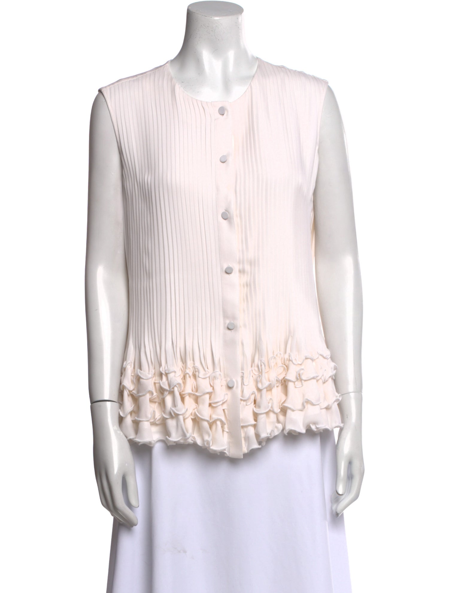 Escada Crew Neck Sleeveless Blouse