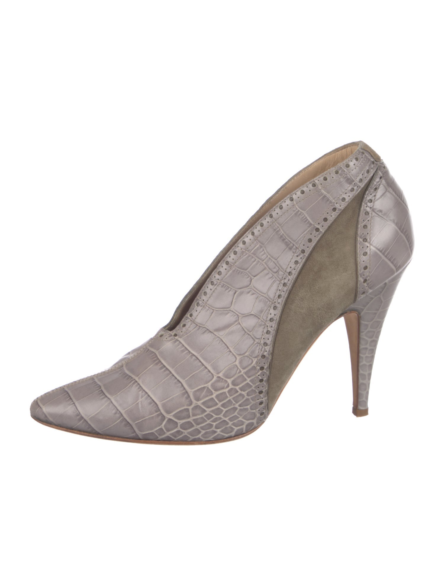 Escada Leather Animal Print Boots