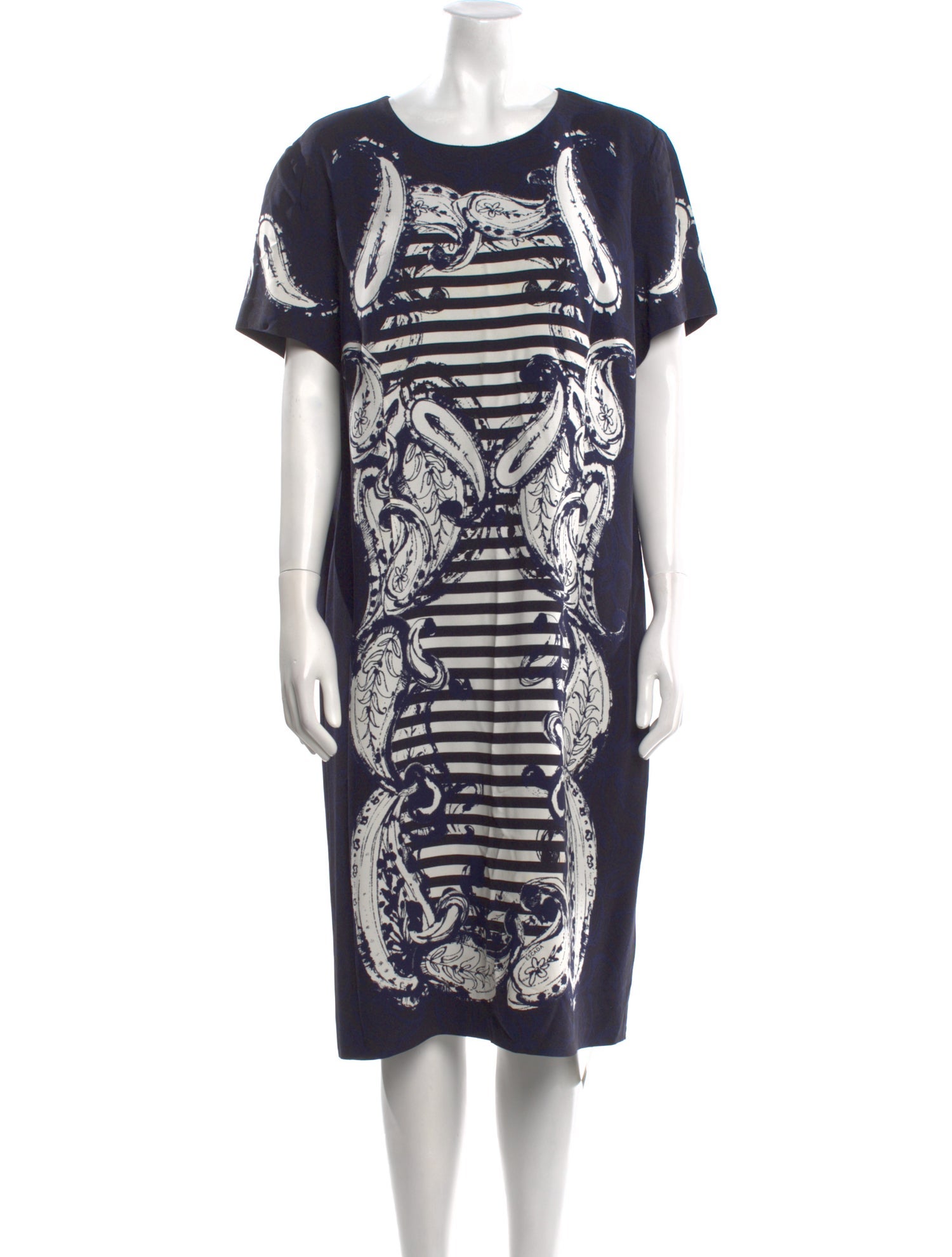 Escada Paisley Print Midi Length Dress
