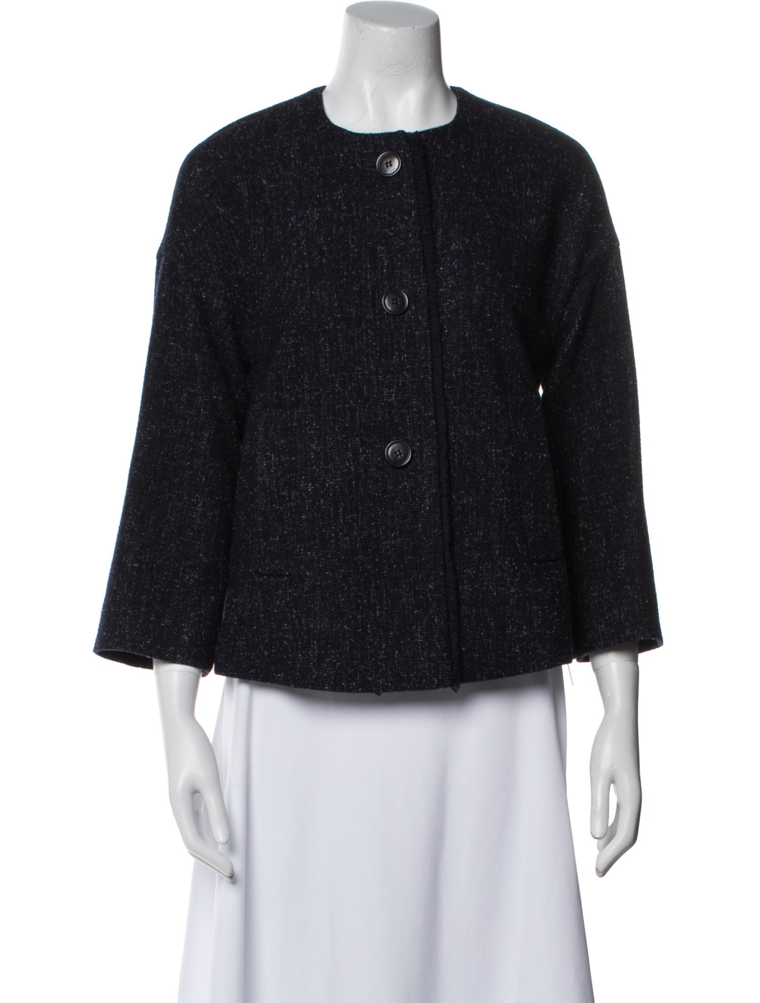 Escada Virgin Wool Tweed Pattern Jacket