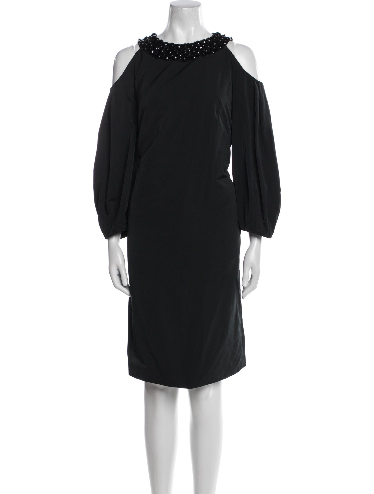 Escada Bateau Neckline Knee-Length Dress