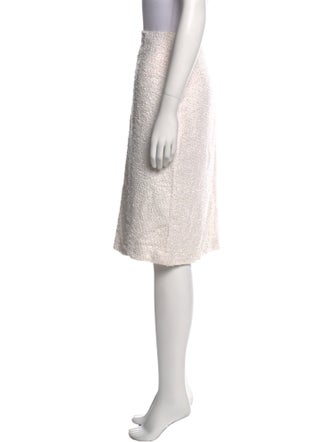 Escada Fringe Trim Accent Knee-Length Skirt