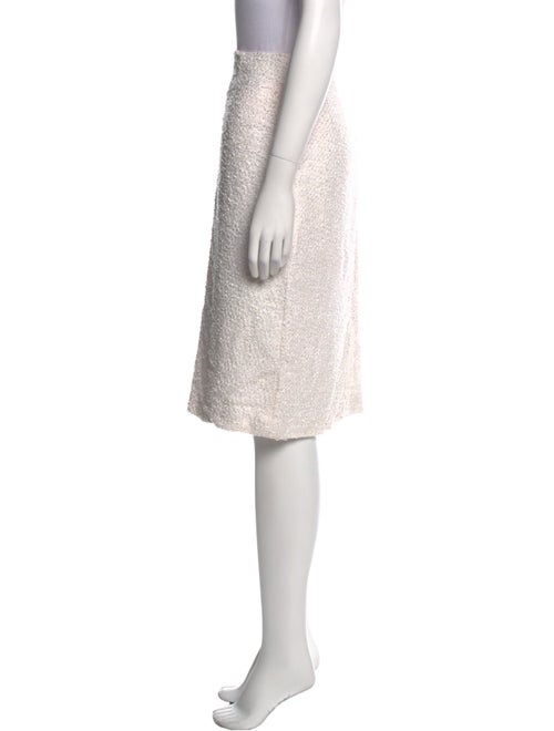 Escada Fringe Trim Accent Knee-Length Skirt