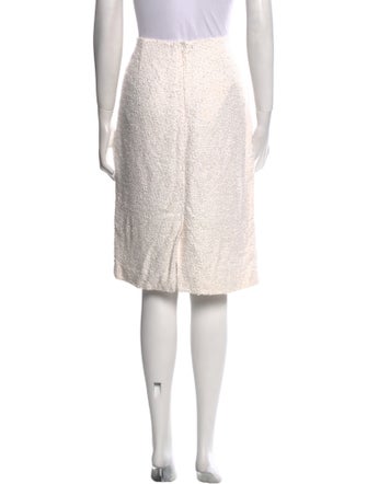 Escada Fringe Trim Accent Knee-Length Skirt