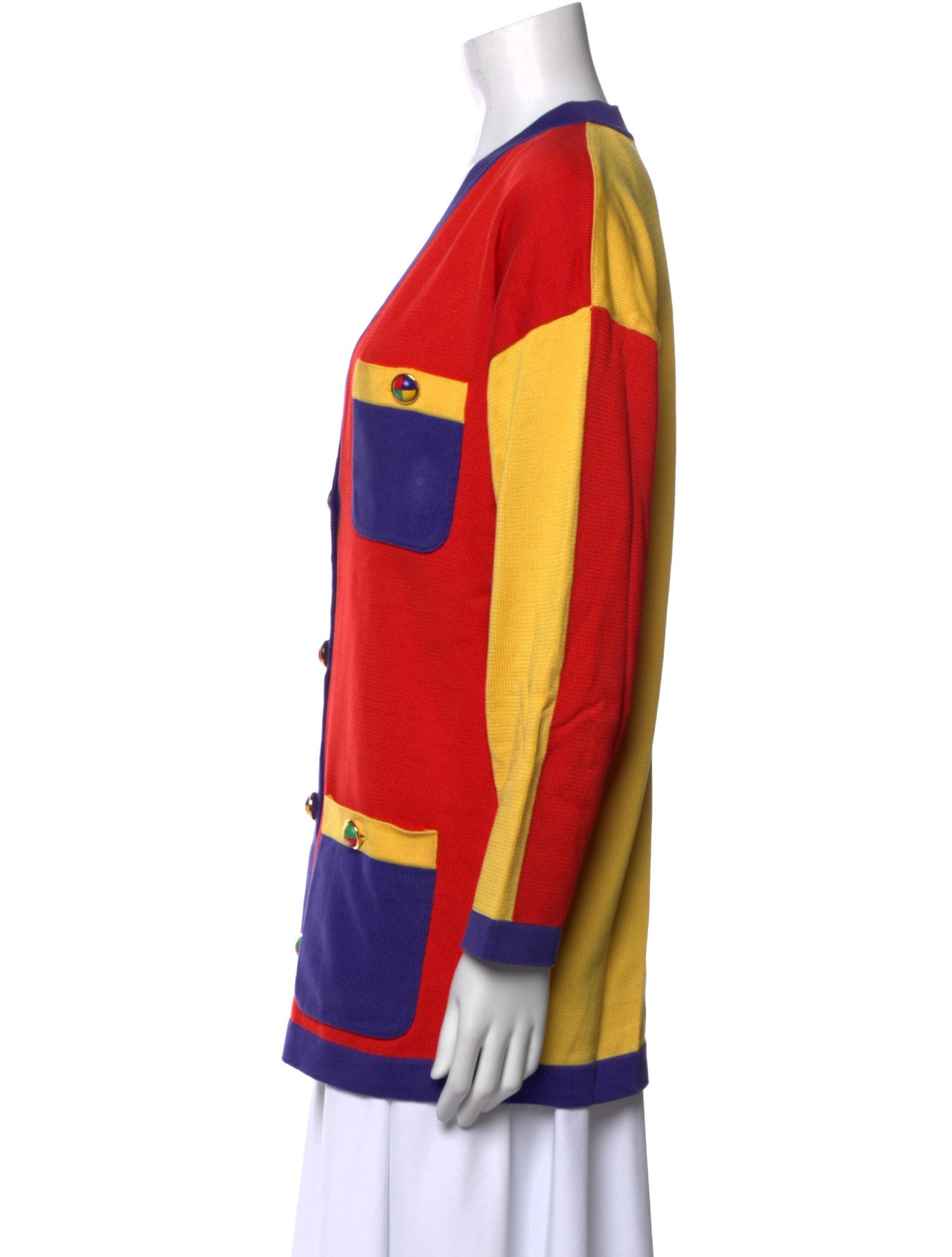 Escada Vintage Colorblock Pattern Sweater