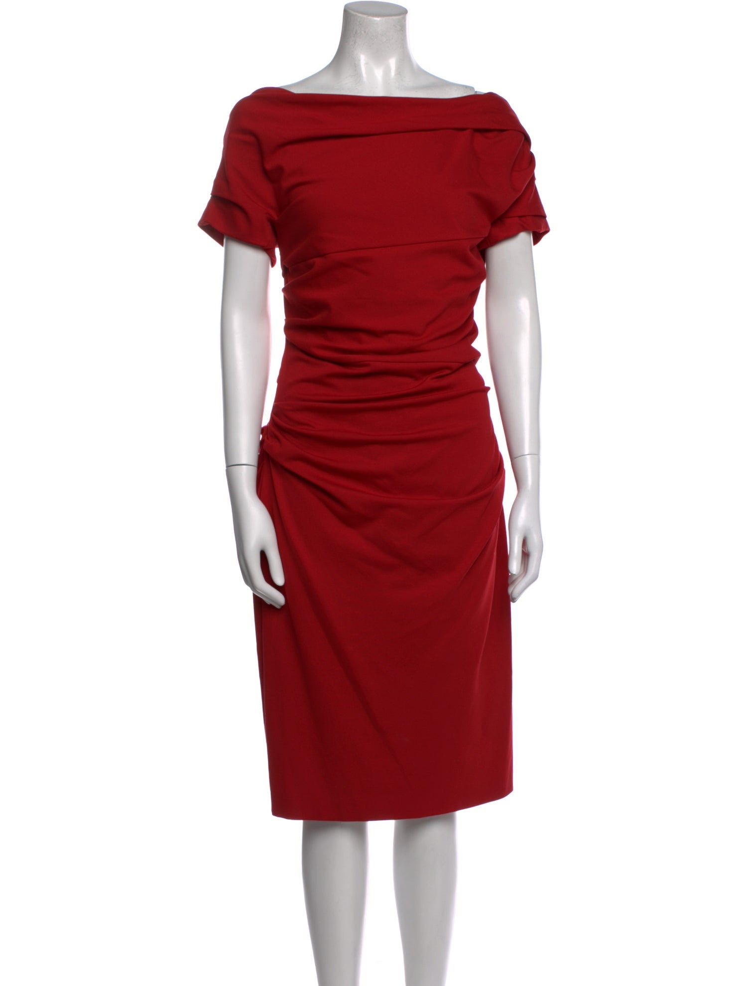 Escada Bateau Neckline Midi Length Dress