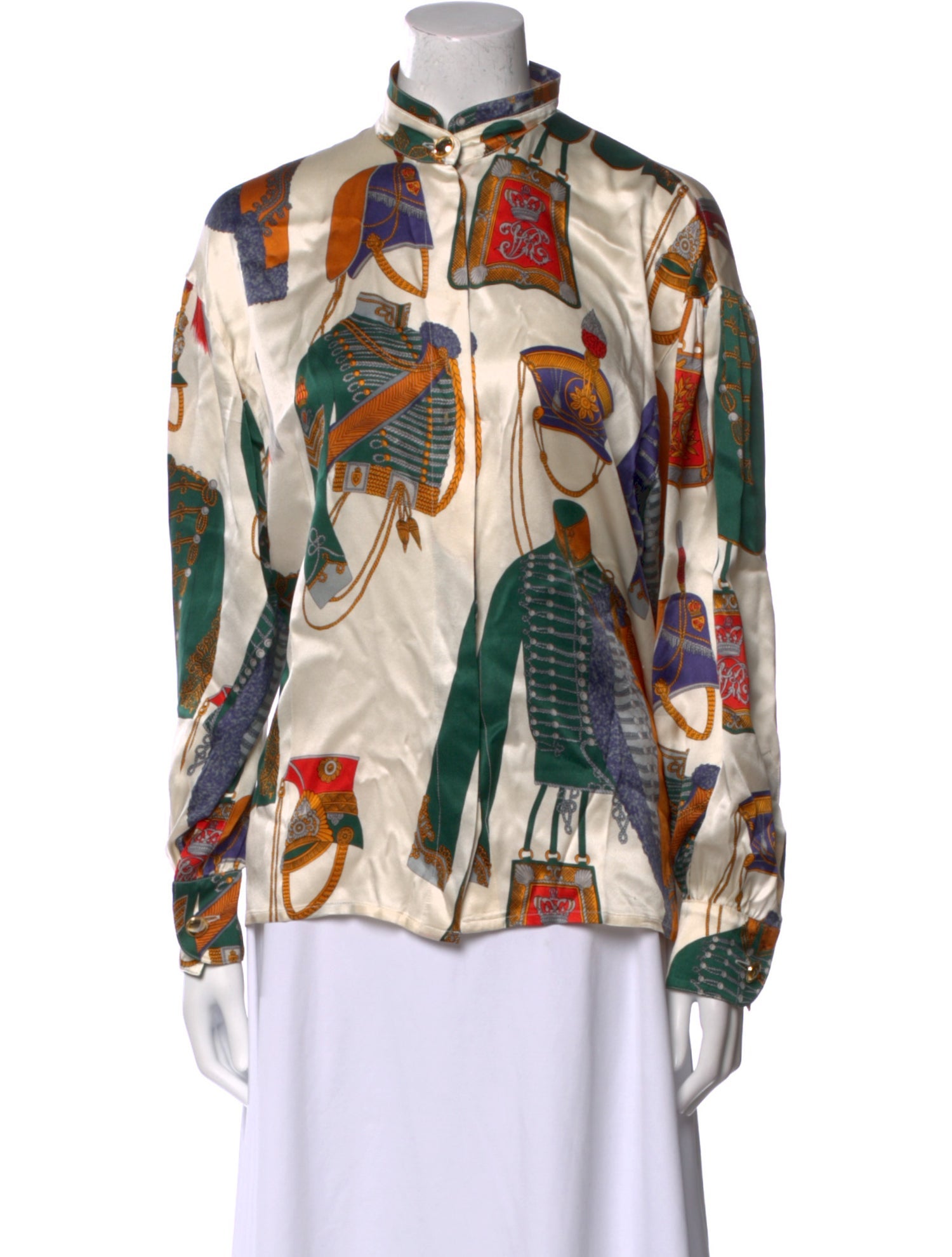 Escada Vintage Silk Button-Up Top