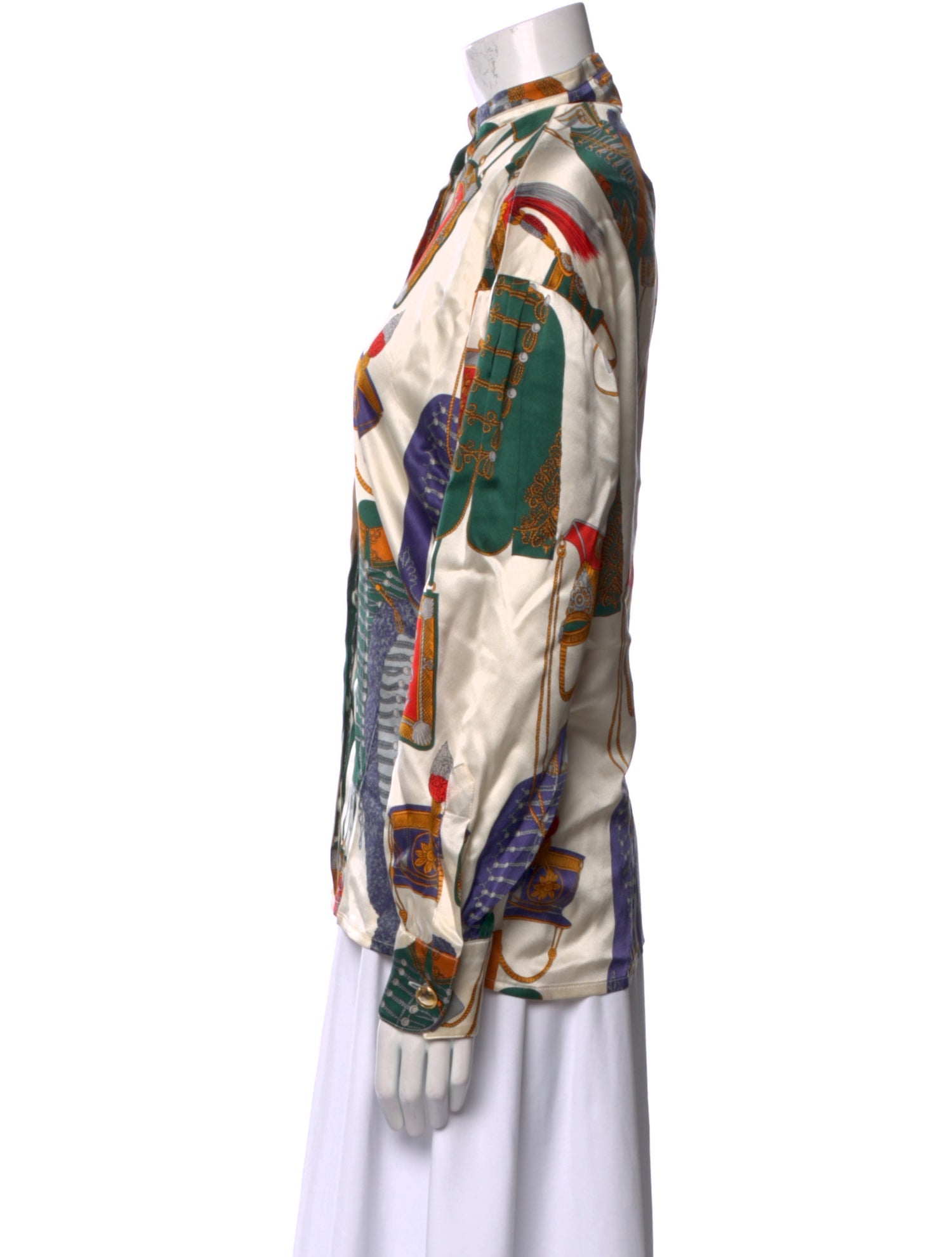 Escada Vintage Silk Button-Up Top