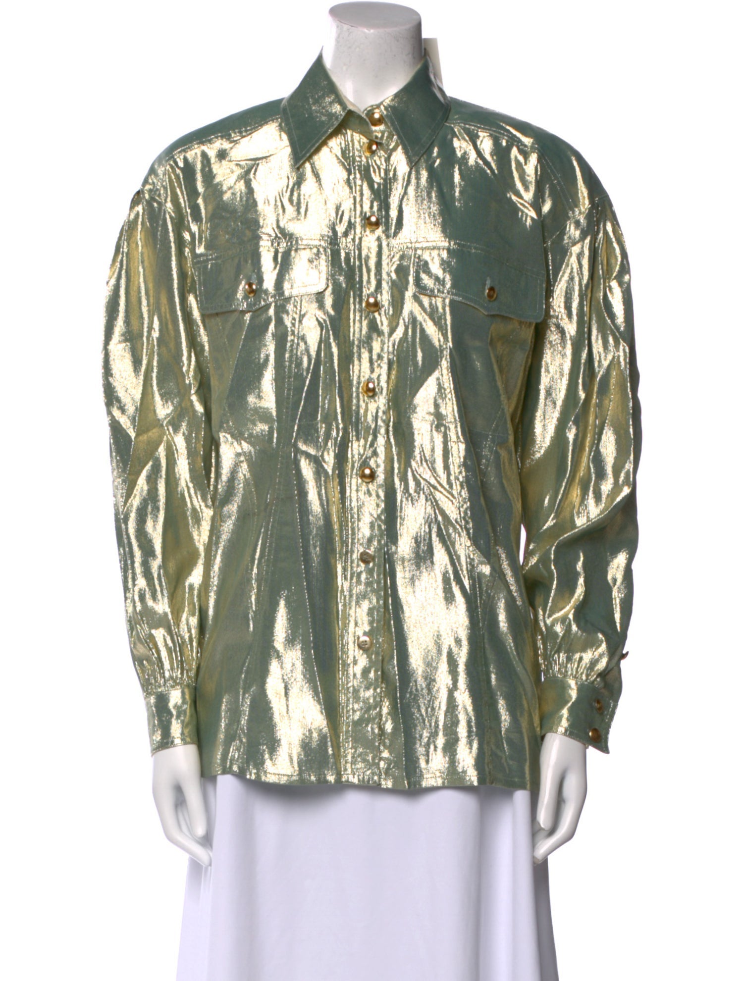 Escada Vintage Silk Button-Up Top