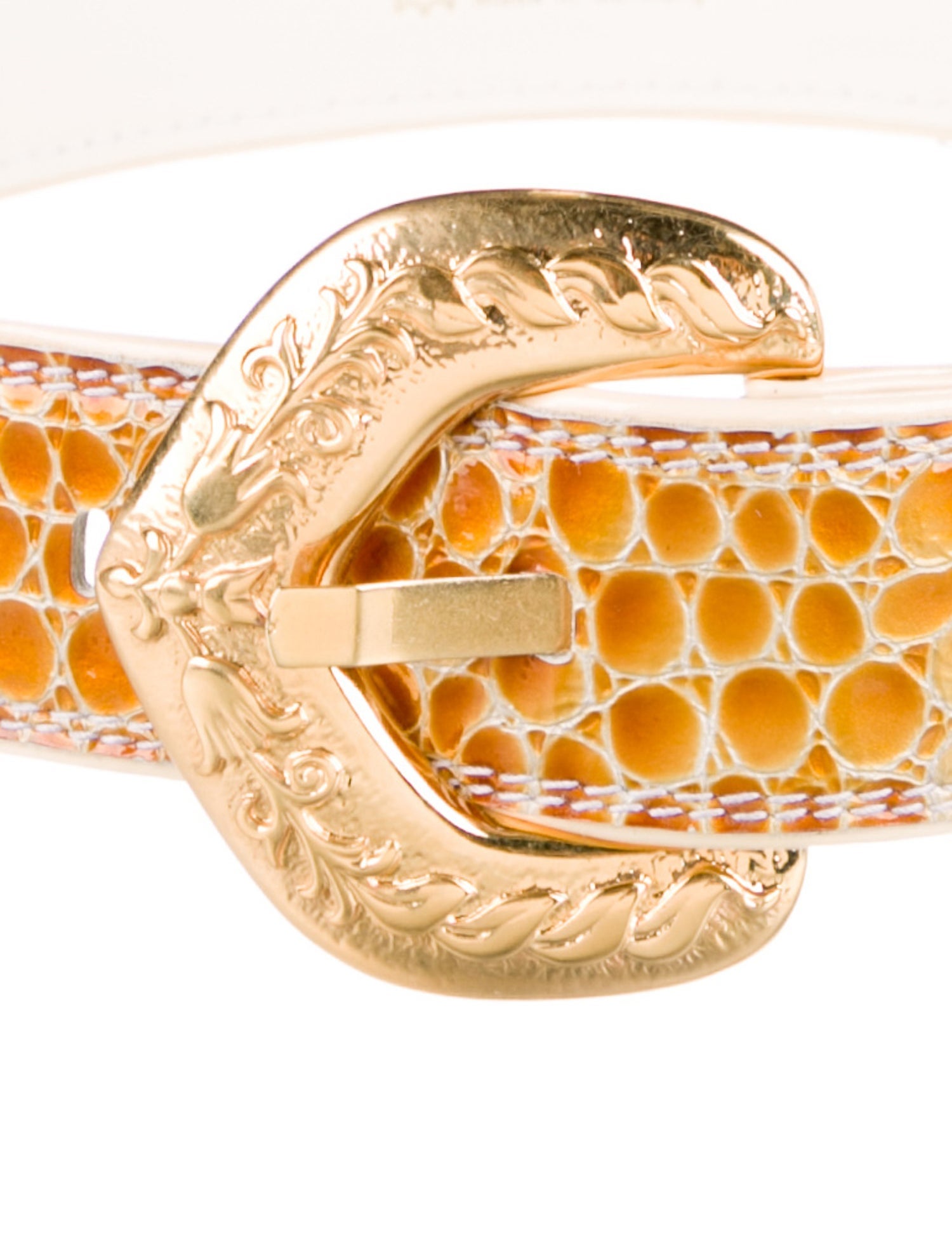 Escada Vintage Embossed Leather Waist Belt