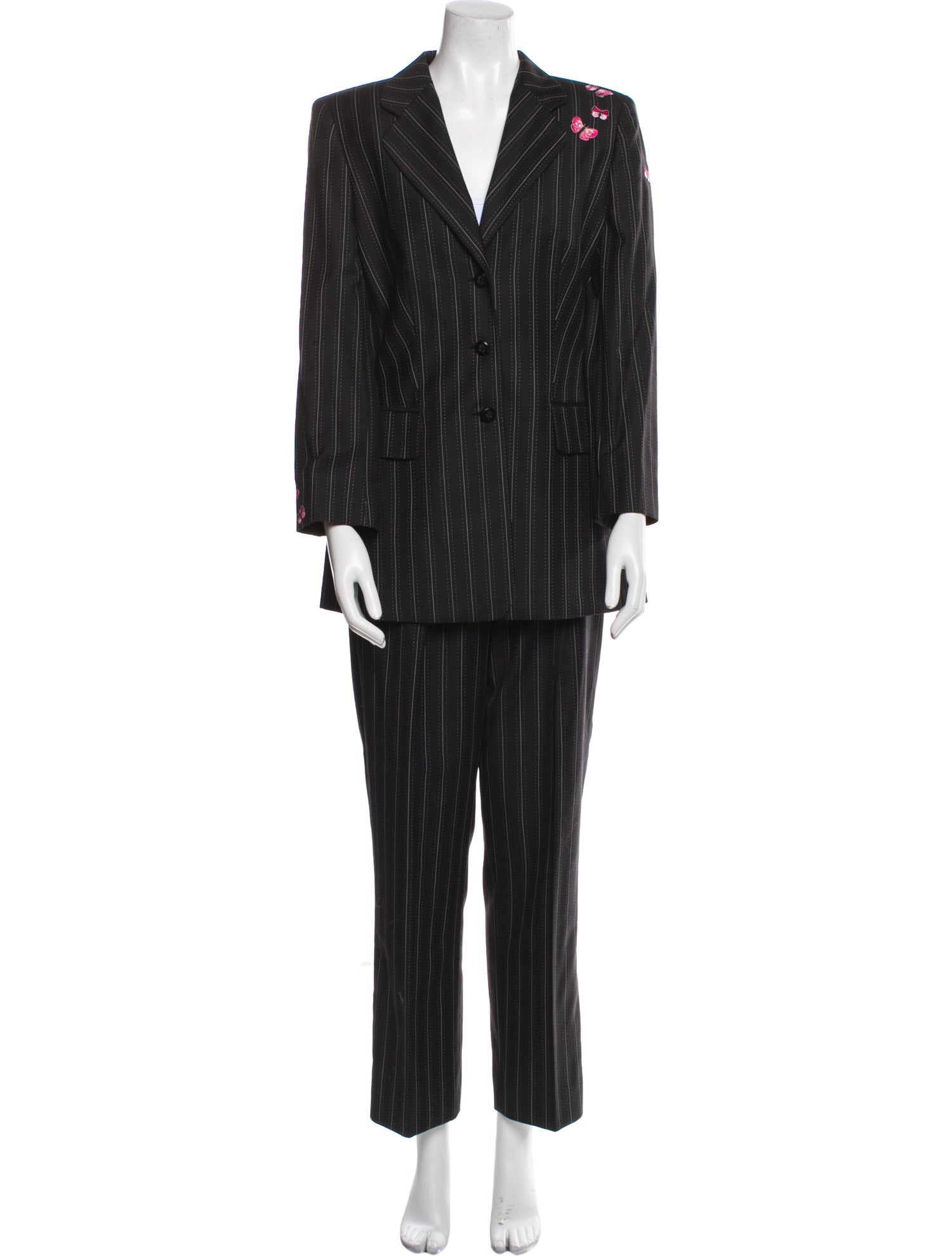 Escada Wool Striped Pantsuit
