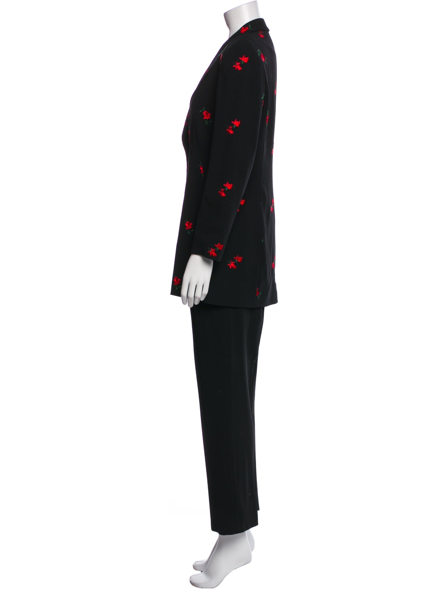 Escada Virgin Wool Graphic Print Pantsuit