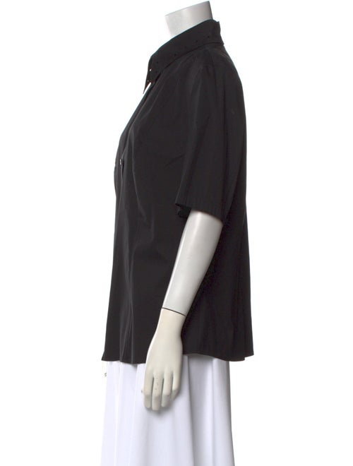 Escada Short Sleeve Button-Up Top