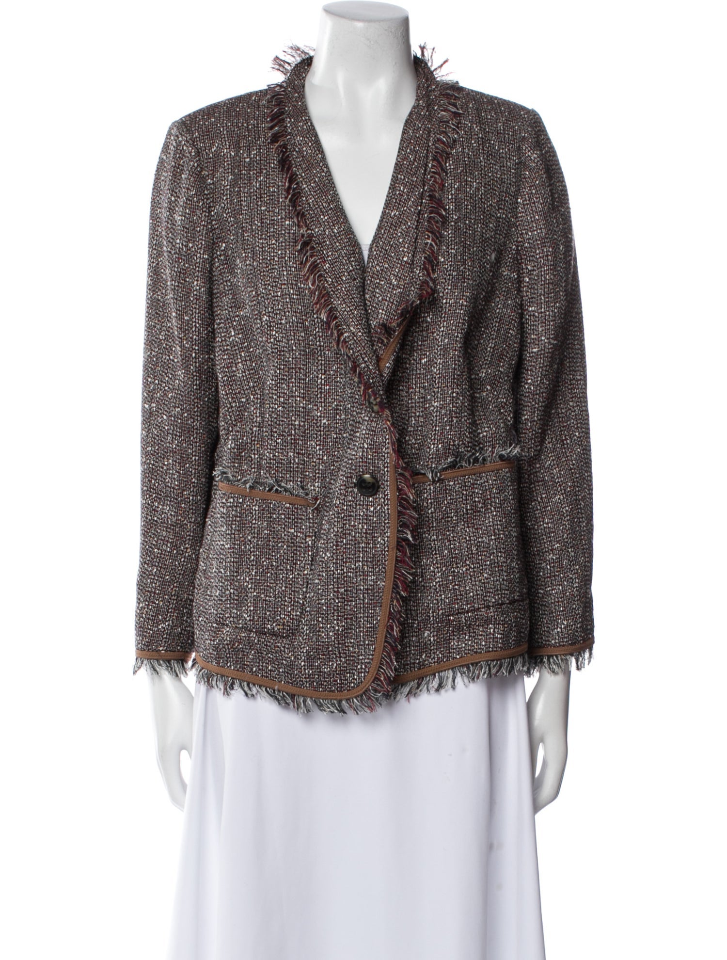 Escada Linen Printed Blazer