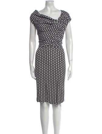 Escada Printed Knee-Length Dress