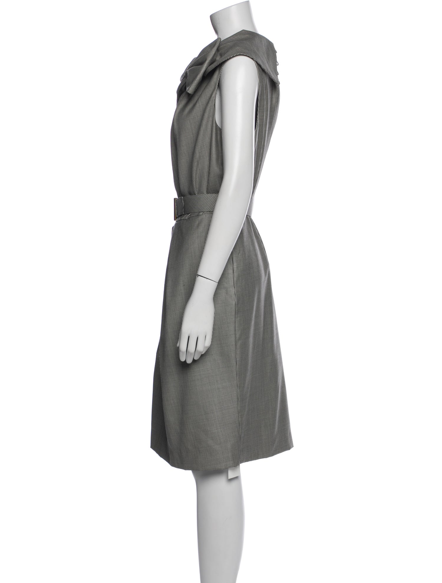 Escada Houndstooth Print Knee-Length Dress