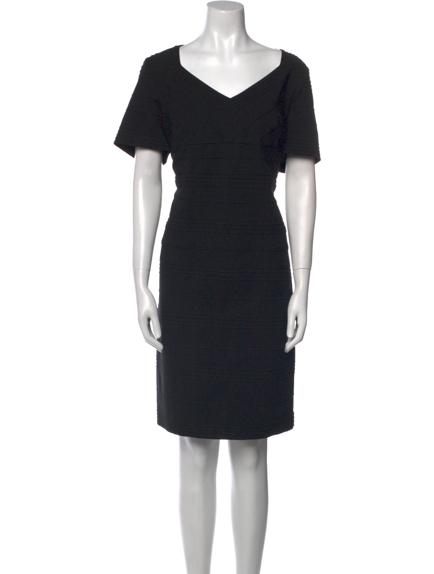 Escada V-Neck Knee-Length Dress