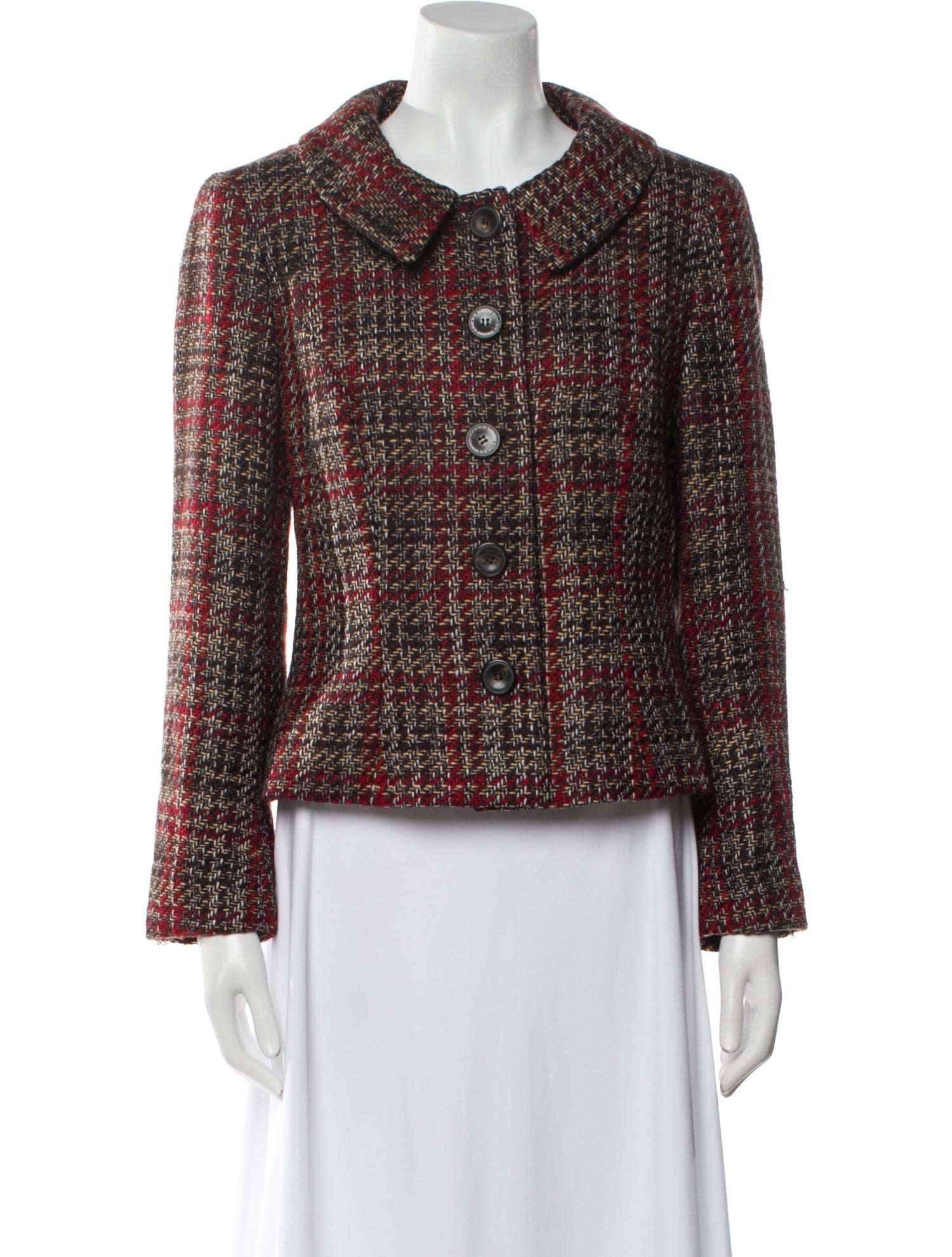 Escada Wool Tweed Pattern Evening Jacket
