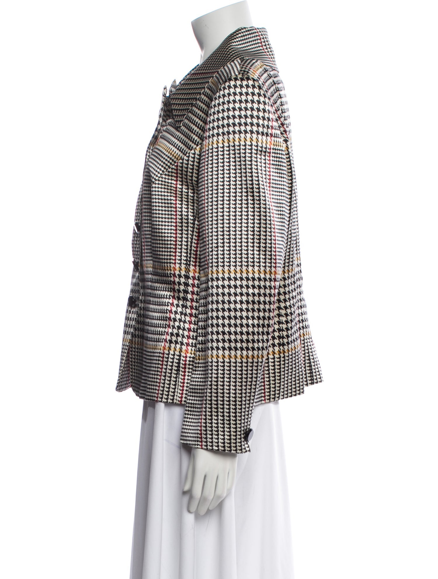 Escada Wool Houndstooth Print Evening Jacket